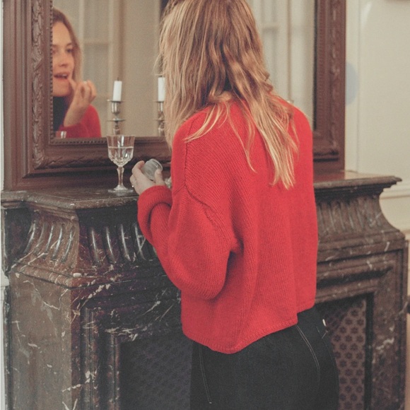 OZMA Everyday Cardigan in Red - Picture 2 of 8